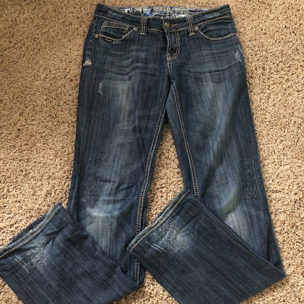 Distressed Boot cut jeans